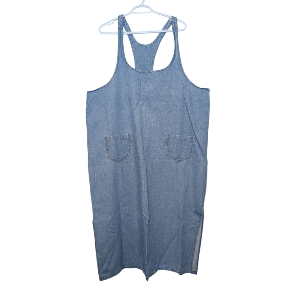 Vintage 90s Only Denim Size 20 Smock Overall Shift Style Dress